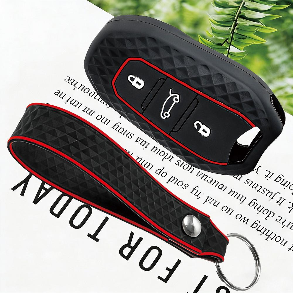 Silicone Car Remote Key Case Cover For Peugeot 308 408 508 2008 3008 4008 5008 For Citroen C1 C4 C4L C6 C3-XR Picasso DS3 DS4
