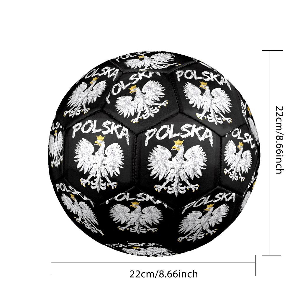 Eagle Of Poland: Symbolic Strength Size 5 Soccer Ball,Indoor/Outdoor Suitable for Training Matches Tournaments Practice Games Perfect Gift for Fan