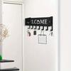 Wandmontierter Schlüsselhalter Ständer Sweet Home Schwarz Aufbewahrungsorganizer Mantel Kleidung Handtuch Hängehaken Aufhänger zur Heimdekoration