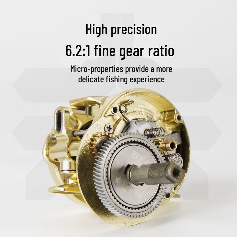 All-Metal Ultra-Light Baitcasting Reel with CNC Drum for Fine Micro Lure Fishing