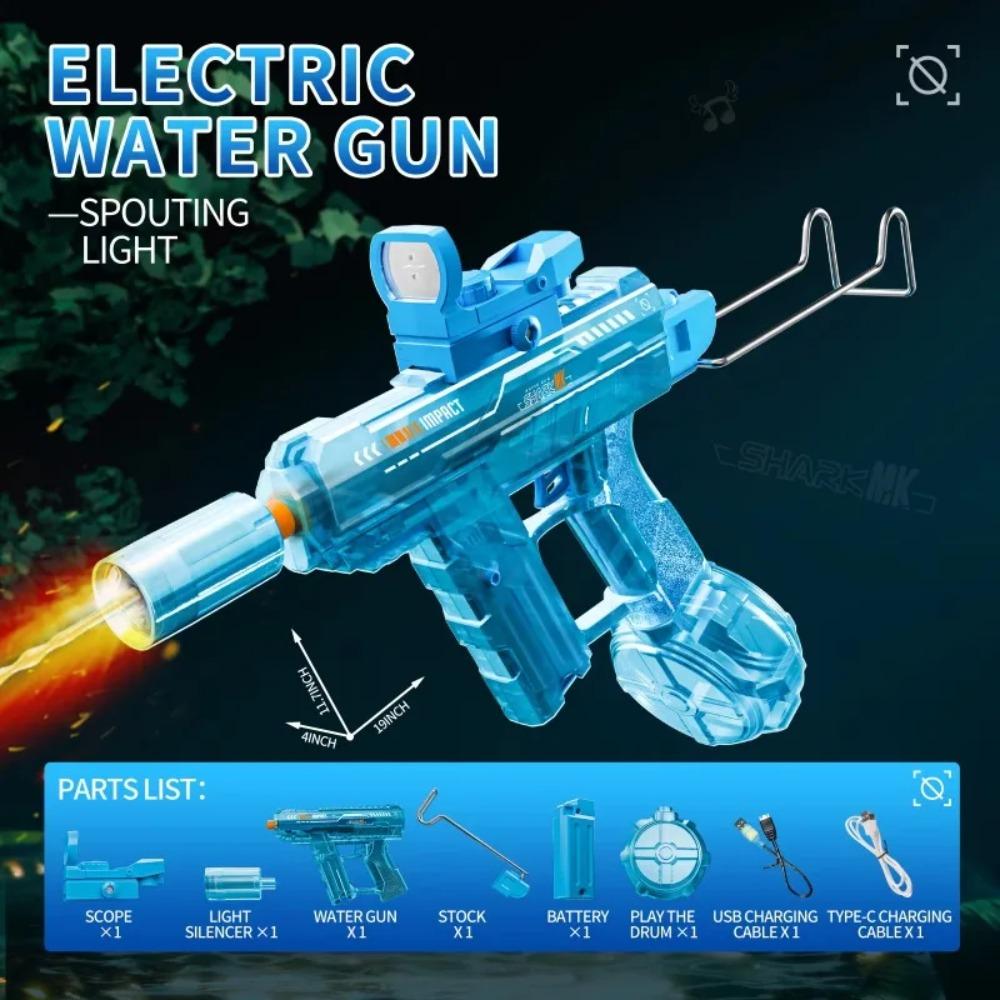 MK3 Simulation Shooting Flames Electric Water Gun Self Absorbent Water Automatic Continuous Water Guns Kids Summer Outdoor Toys