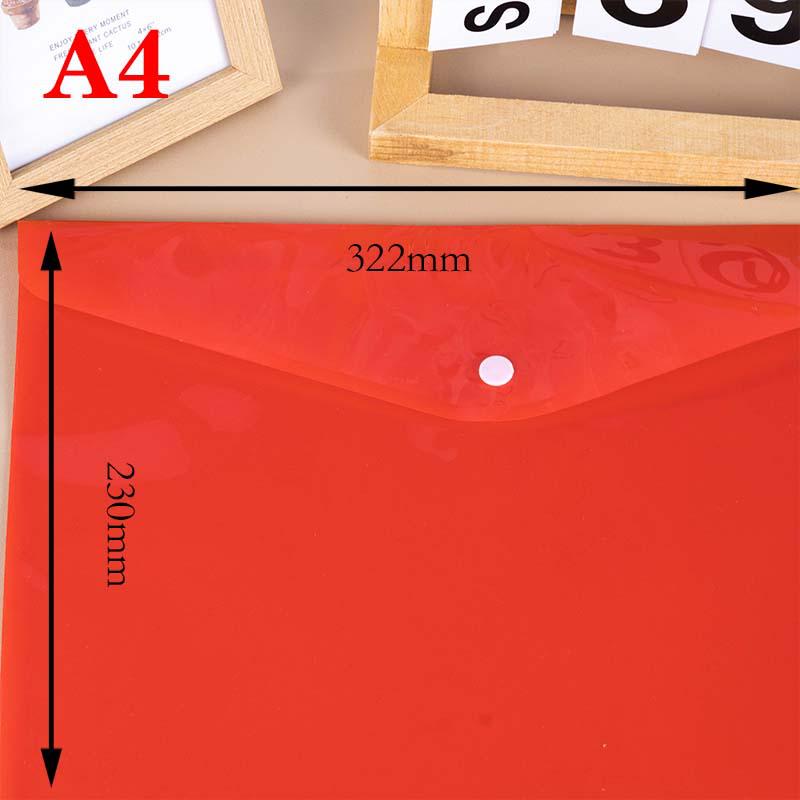 Custom Transparent File Bags with Cartoon Design and Snap Button Closure - A4 & A5 Sizes