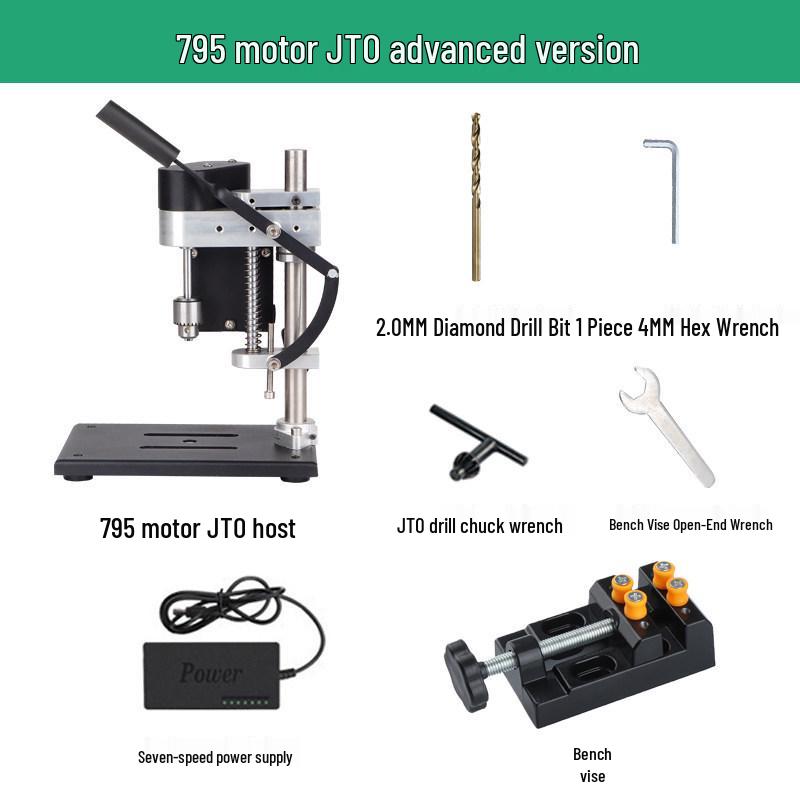 Compact Desktop Variable Speed Electric Drill Press - Mini Stand for Household Drilling