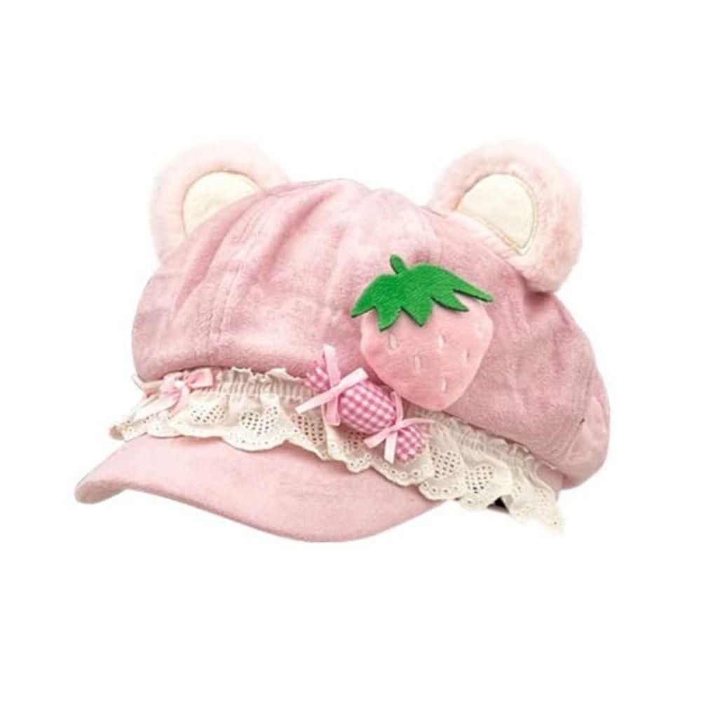 3D Cat Ears Cake Cat Ears Cap Lightweight Cat Ear Cap New Newsboy Cap Party Wear