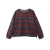 Dimanaf 2025 Plus Size Striped Hoodie Autumn T-shirt Women Long Sleeve Loose Tops Tees Orange