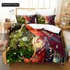 3D Print Fashion Kawaii Nakiri Ayame Bedding Set Boys Girls Twin Queen Full Size Duvet Cover Pillowcase Bed Adult Bedroom