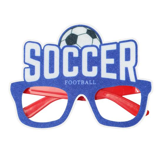 Football Glasses, Soccer Themed Decorative Glasses, Lightweight Paper Frame Party Props, for Fan Gatherings And Team Building