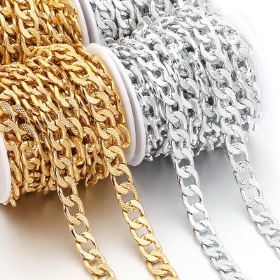 5Yards/Roll Aluminum Chain Metal NK Reticulate Twist Link Chain For Jewelry Making DIY Bracelets Necklace Clothing Bags Supplies