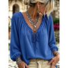 BITCED Women's Fashion Casual Long Sleeve V-Neck Blouses & Shirts