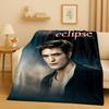 3D Twilight Saga Bella Edward Vampire Movie Flannel Blanket,Ultra Soft Warm Plush Throw for Home Bedroom Bed Sofa Cover Camping