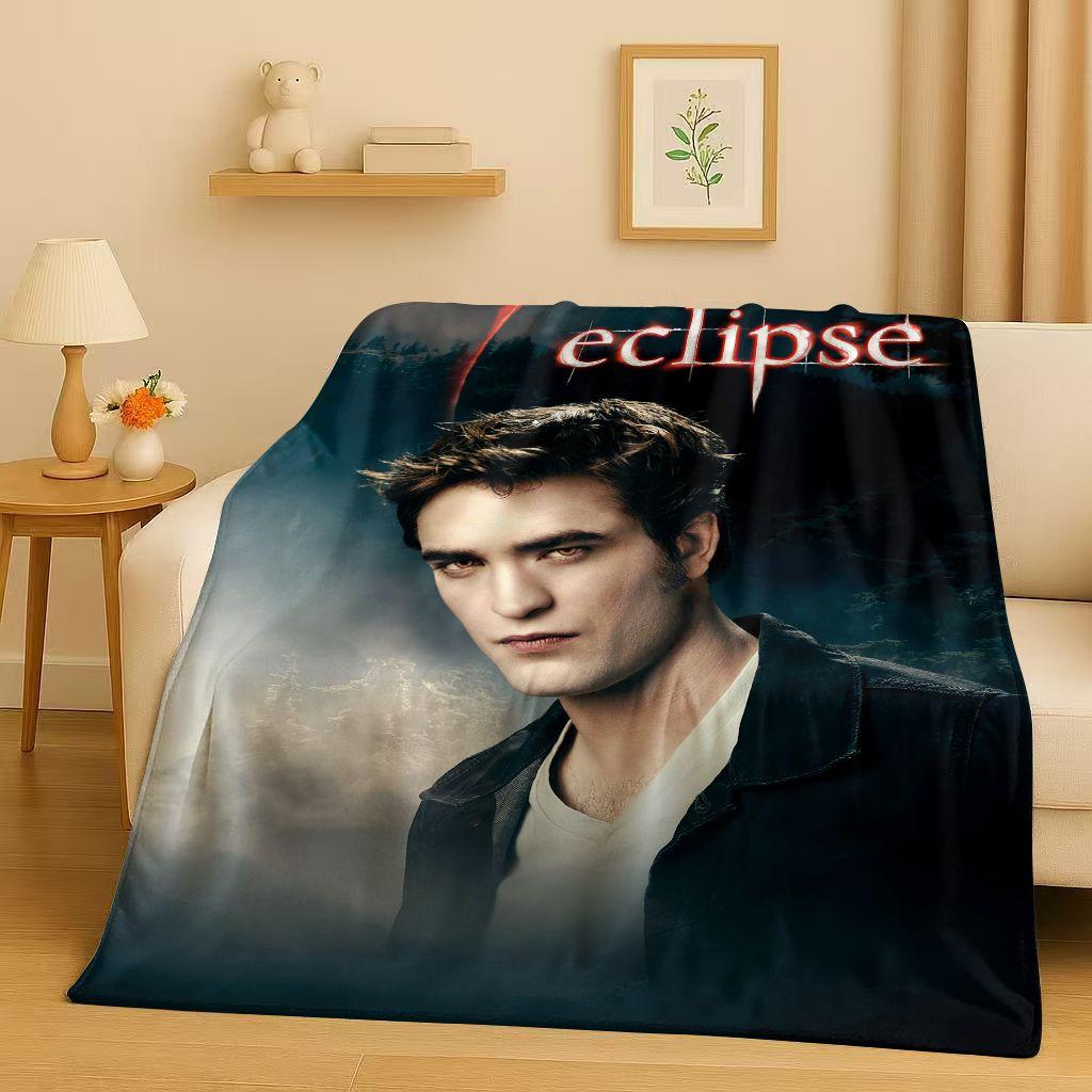 3D Twilight Saga Bella Edward Vampire Movie Flannel Blanket,Ultra Soft Warm Plush Throw for Home Bedroom Bed Sofa Cover Camping