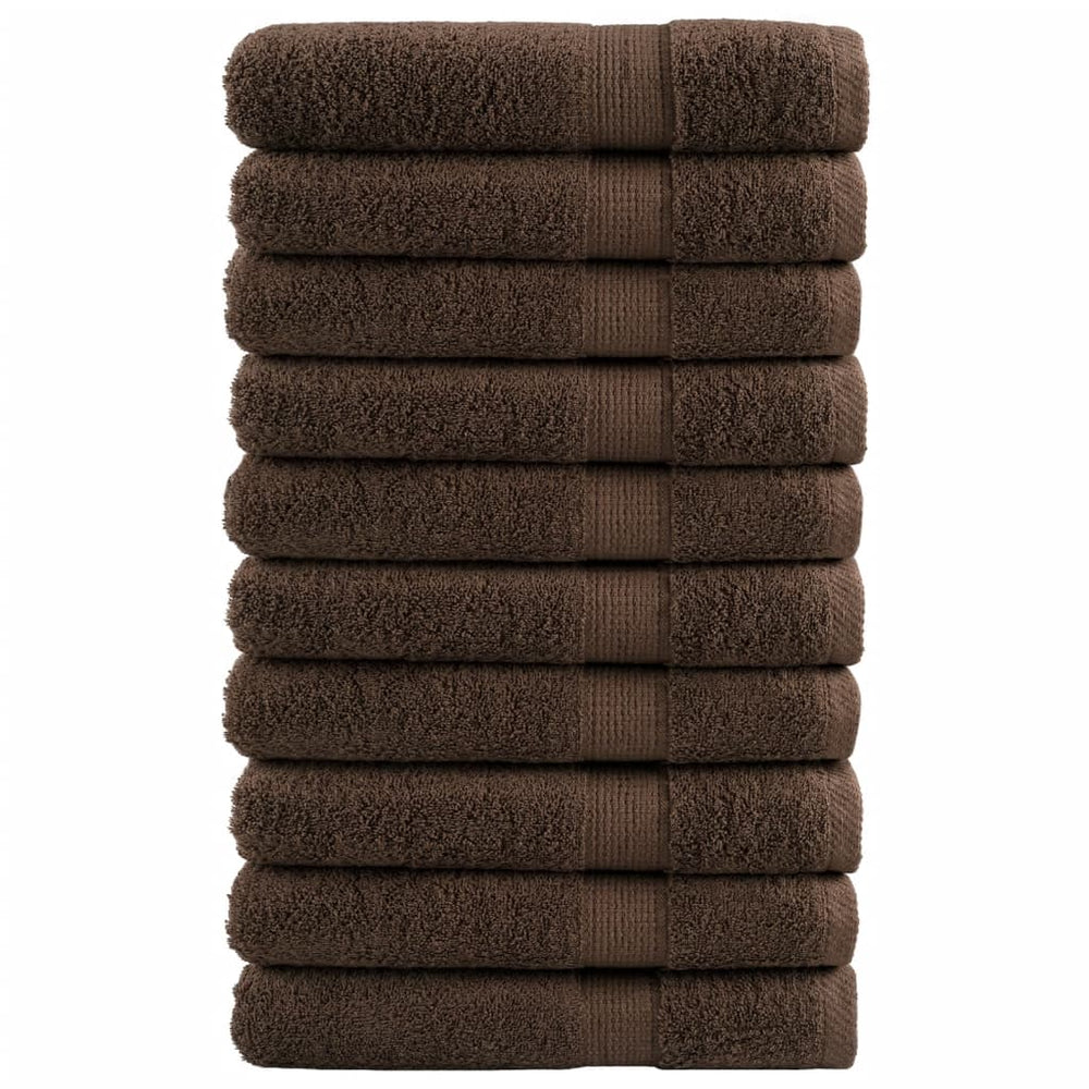 Superior Quality SOLUND Sauna Towels 10 Pcs Brown