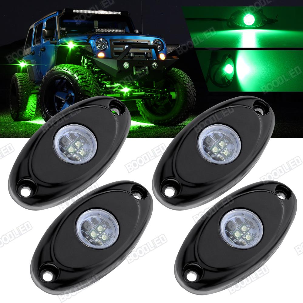 4 Pods LED Rock Light Kit for Jeep ATV SUV Offroad Car Truck Boat Waterproof Underglow LED Neon Lights.