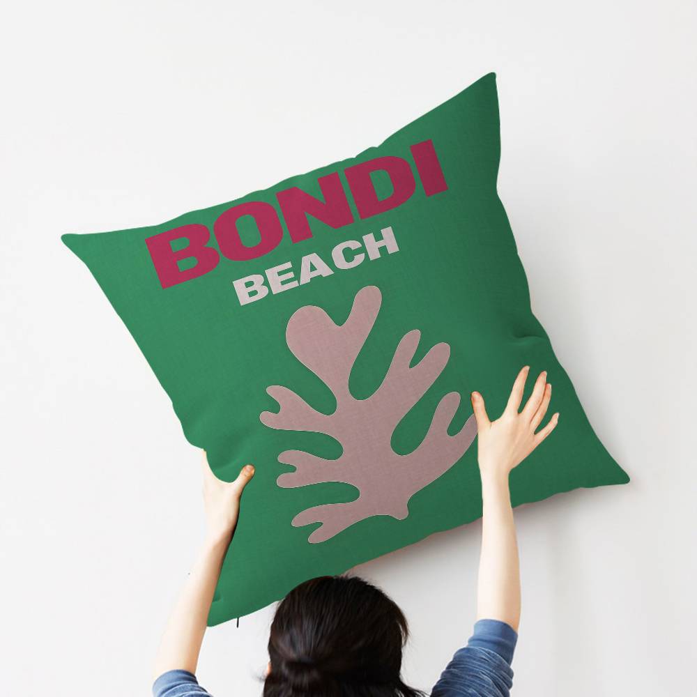 

Miami Beach Ibiza Capri Bondi Mykonos Decorative Room Aesthetics Pillow Case Home Decor Bedroom Sofa Bed Couch Pillow Cover 30cmx30cm