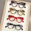 Personalized and fashionable street style accessories, versatile plain glasses, retro round anti-blue light glasses