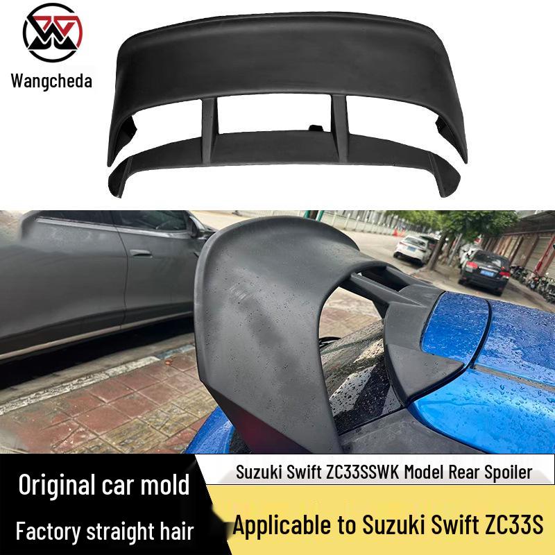 SKW Style Carbon Fiber Rear Wing Spoiler for Suzuki Swift ZC33S Fiberglass