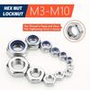 175PCS Stainless Steel Locknuts Nylon Insert Lock Metric Nuts Hardware Set Hex Nuts  DIY Projects