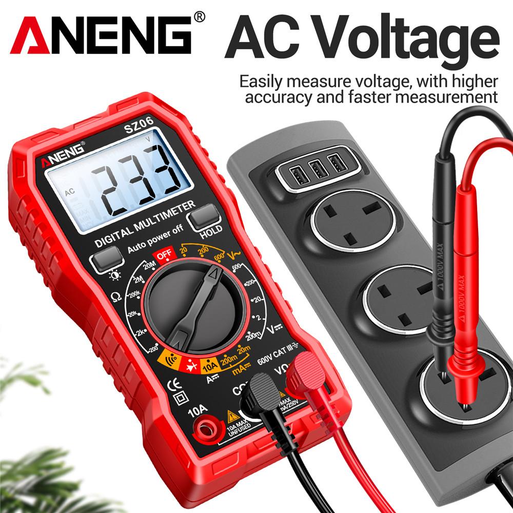 Digital Multimeter AC/DC Ammeter 1999 Counts Multitester 600V Voltmeter Multimetr Voltage Resistance Meter Diode Tool ANENG SZ06
