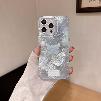 Custodia Farfalla 3D Fantasy Advanced Laser tinfoil polder per iPhone 15 Pro Max 14 Plus 13 12 Pro 11 Cover all-inclusive resistente alle cadute