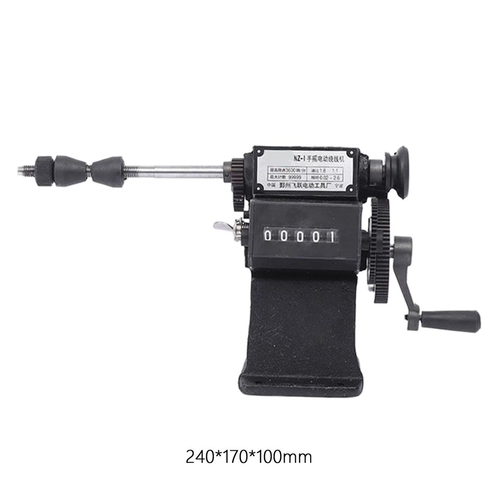 Nz-1 Manual Winding Machine 0-99999S Count Range Handheld Winding Machine with 1.5-13mm Chuck Counting Winder Counter