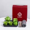 Panda Tea Set Hand-Painted Ceramic Bamboo Cup Travel Bag Business Gift Box Annual Meeting Gift