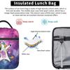Lunch Box Insulated Lunch Bag for Women Men Unicorn Purple Reusable Cooler Tote Bags for Work Picnic Outdoor