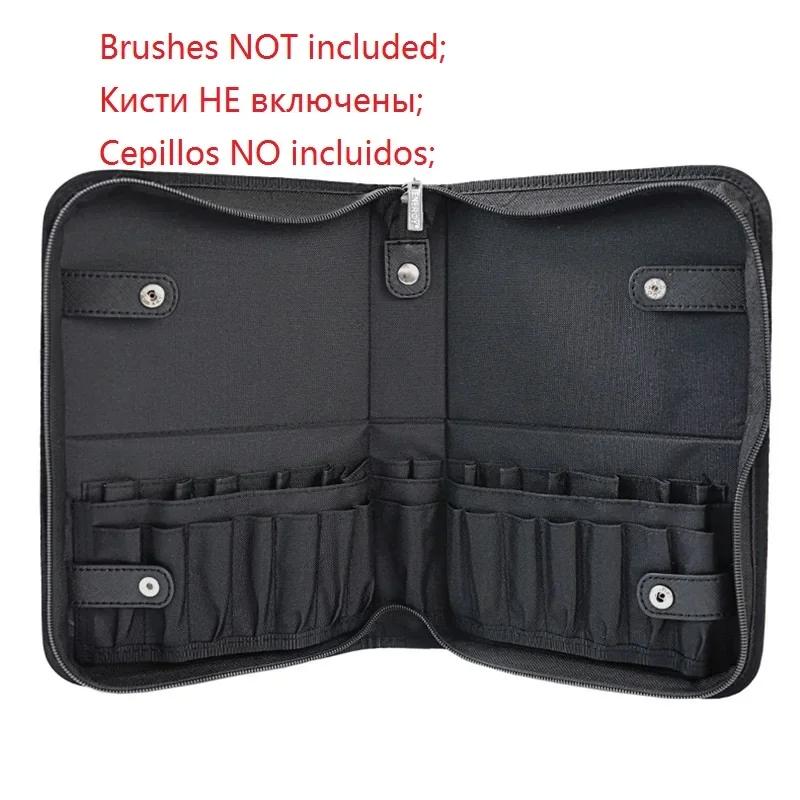 

Women Foldable Makeup Brush Bag Organizer Female Travel Cosmetic Toiletry Case for Beauty Tools Wash Accessories Pouch чорний