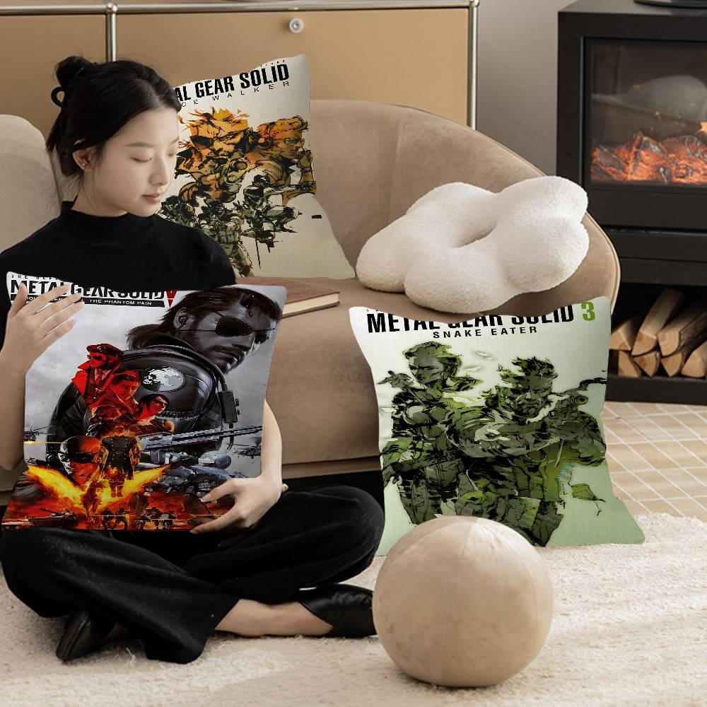 Game Metal Gear Solid Solid 2 3 4 Lucky Dragon pillow cover sofa cushion cover home room decoration children gift