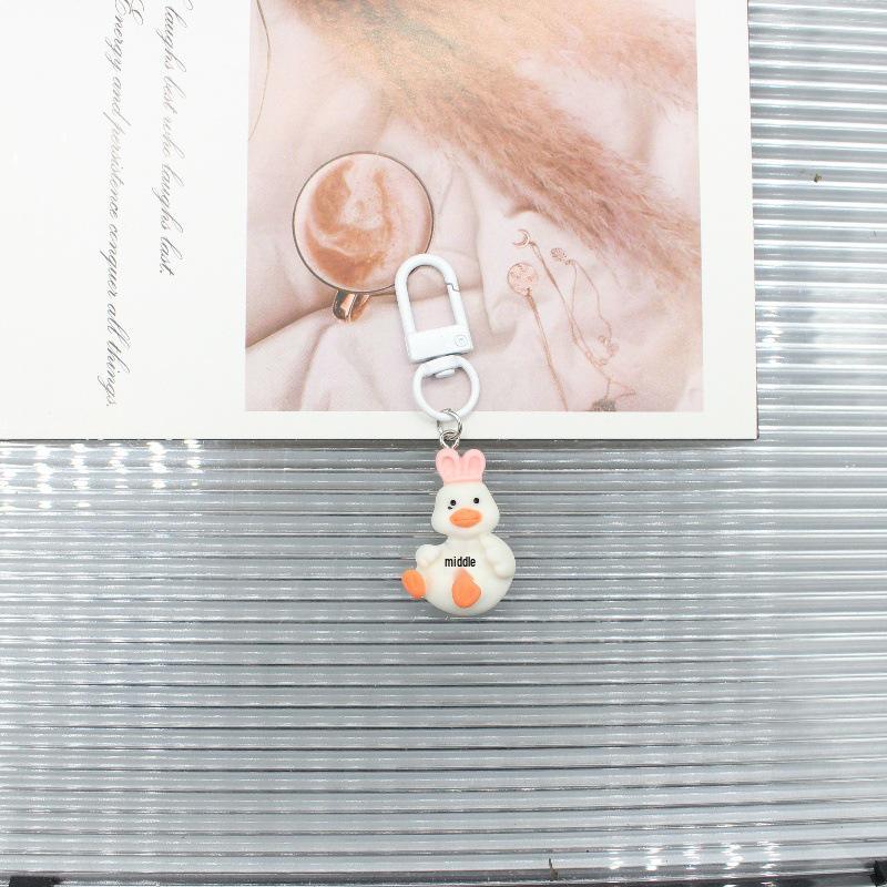 

Cross-border Cute Cartoon Duck Keychain Pendant - Creative Bag & Phone Charm for Couples