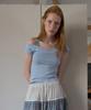 Nokeontencheu 350. U-Neck Petite Tee _ Light Blue
