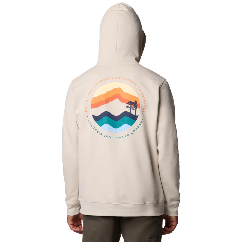 Columbia Columbia Trek Graphic Hoodie, Mens Beige Sweatshirt