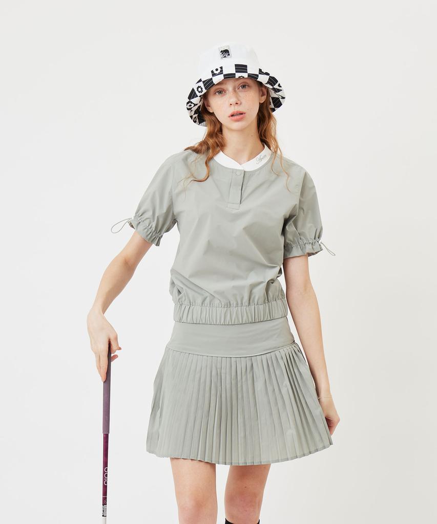AVEN Shirred Short Sleeve Anorak Mint