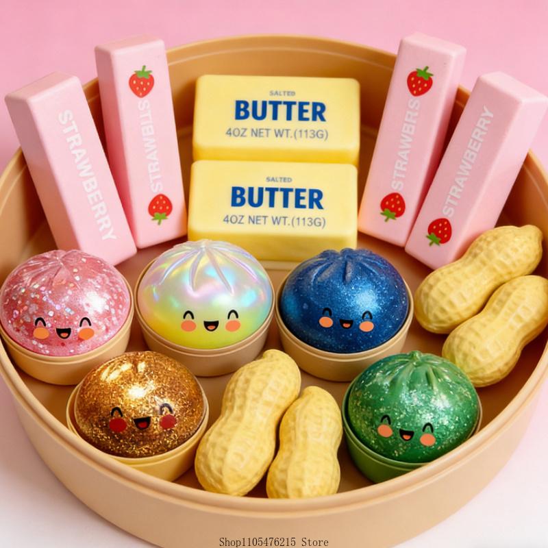 Bai Fen Bai Toys Dumpling Squishy Cheese Toy Ornaments Simulation Cheese Butter Squeeze Ball Fidget Toy Stress Relieve Slow Rebound Relief Soap