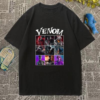 2026 Lizenzierter Venom 3 Kurzarm Spiderman Print T-Shirt Lässige Übergröße Herren- und Damen-Kurzarm