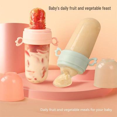 Baby Obst- und Gemüse-Fütterer Beißring mit Silikonlöffel