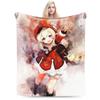 Genshin Impact Venti Blankets Velvet Summer Air Conditioning Barbatos Anime Multi-function Warm Throw Blanket for Bed Car Quilt