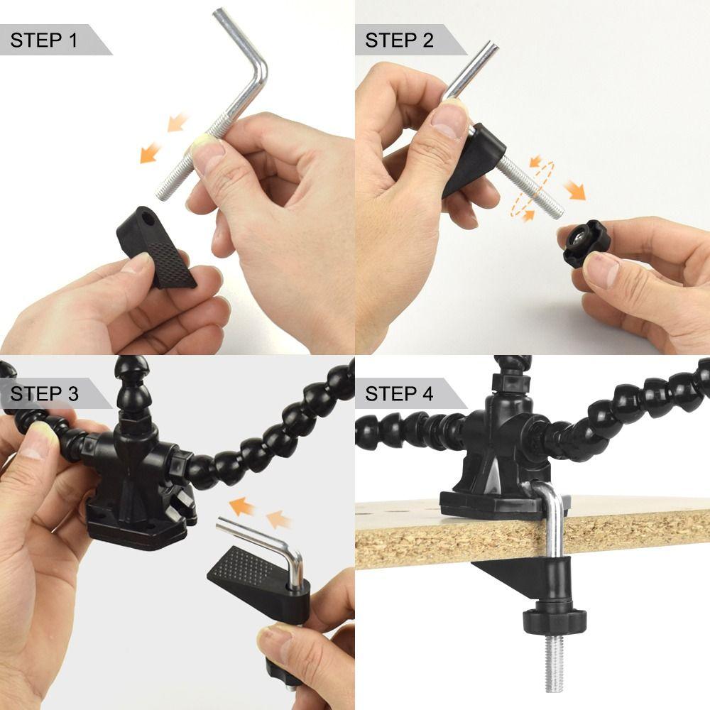 NEW Adjustable Soldering Stand Stable Multi-Purpose Soldering Iron Holder Anti-slip Welding Flexible Arms Jewelry Making