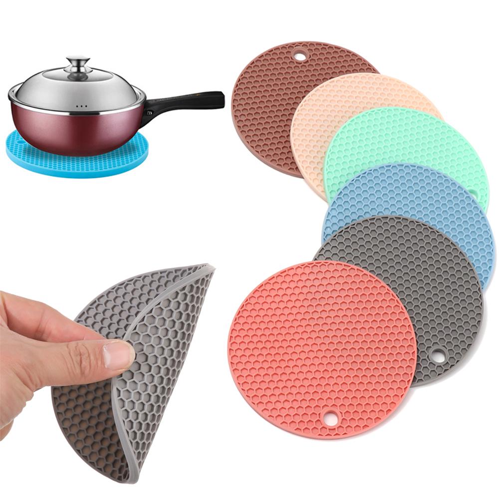 Silicone Heat Insulation Placemat Plate Coaster Round Pad Cup Table Bowl Mat Silicone Heat Insulation Placemat Plate Coaster Round Pad Cup Table Bowl Mat