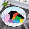 Barbapapa Pattern Round rug,Carpet Rug for Living Room Bedroom Playroom ,Non-slip Floor Mat,Holiday Gifts and Birthday Gifts.