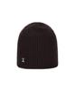 Bajal Va Curved Logo Waffle Beanie Dark Brown