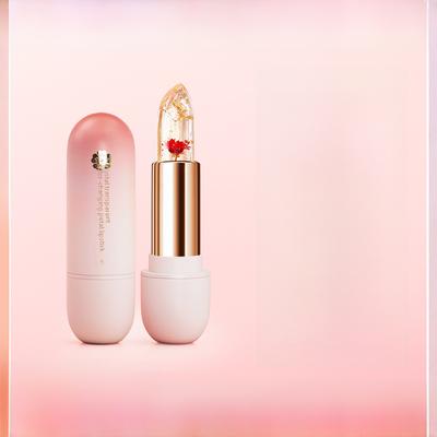 Rossetto Gelatina Petalo Trasparente Cristallo Cambia Colore, Idratante e Sensibile alla Temperatura