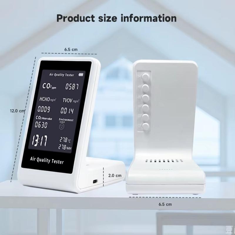 Air Quality Monitors Indoor Professional Particle Counter,Humidity, TVOC Formaldehyde, Temperature Test