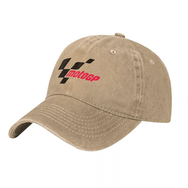 MOTOGP LOGO GEWASCHENE BAUMWOLLE BASEBALLKAPPE KLASSISCHE PASSFORM VERSTELLBARER HUT FÜR Unisex UND Frauen SPORTFAN ACCESSOIRE SCHWARZ ROT DESIGN