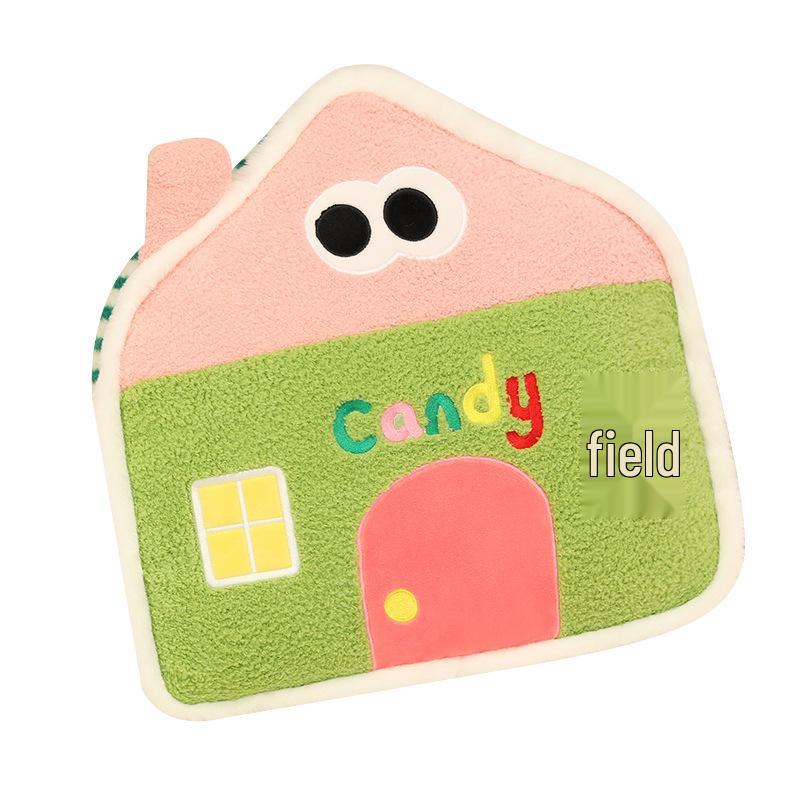 Nordic Style House-Shaped Pillow: Soft, Comfortable Home Cushion for Kids' Room, Headboard Backrest, or Photo Prop.