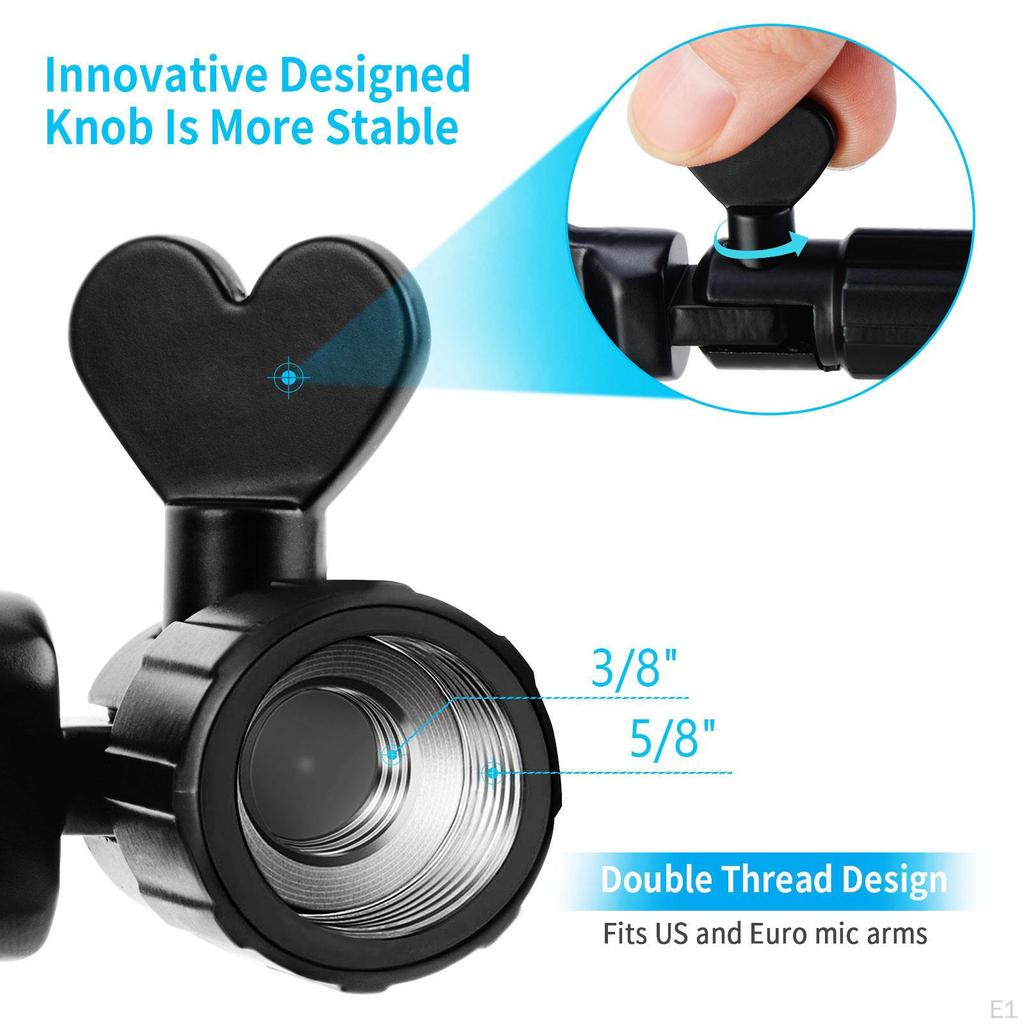 Recording Condenser Mic Shock Mount Lightweight Microphone Holder , Angle Adjustable