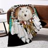1pc Wolf Print Throw Blanket, Soft & Warm Blanket For Living Room & Bedroom, Home Decor50x60