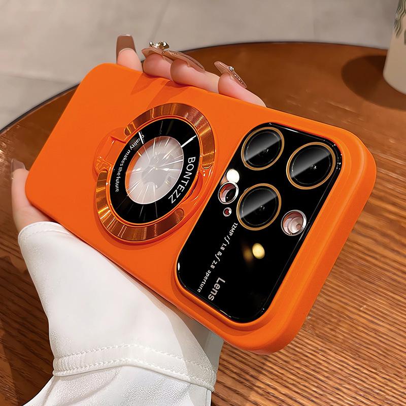 

Полностью закрывающий объектив Чехол для мобильного телефона Apple 16 17promax Новый iPhone 15 Магнитный ремешок-подставка Защитный чехол iPhone16promax