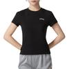 PUMA Embroidered Letter Outdoor Sports Fitness Running Comfortable Breathable Casual Round Neck Short Sleeve T-Shirt SS24 Women Tops Black 630356-01
