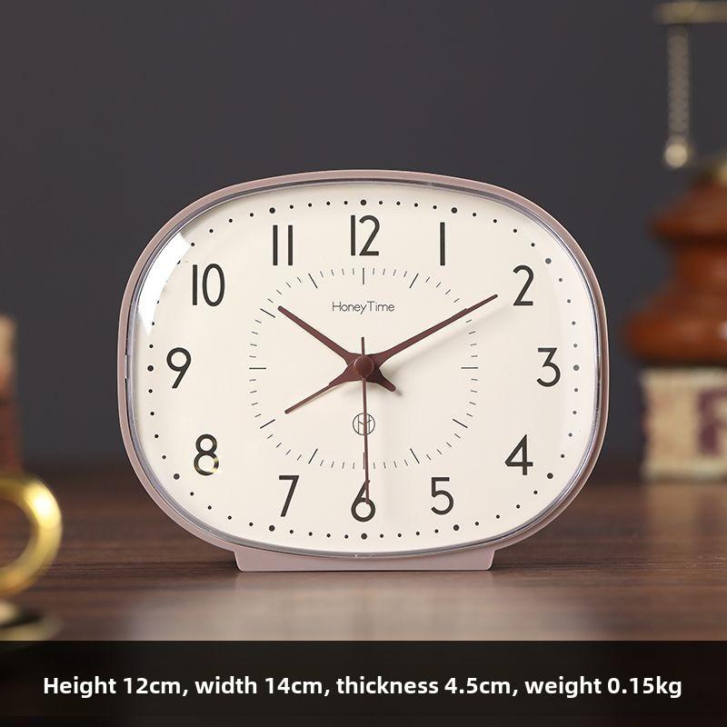 Mute Small Table Clock Household Vintage Desktop Decoration Bedroom Children's Students Creative Wake-up Device Desk Alarm Clock