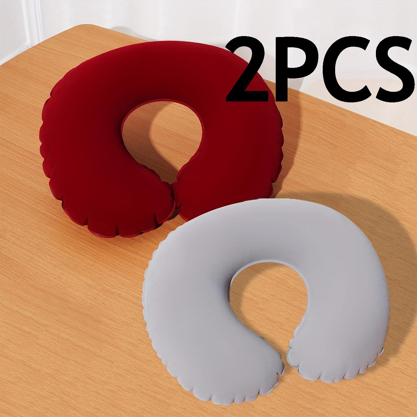 

2 шт./упак. надувная подушка U-образной формы, портативная складная подушка для шеи для путешествий, подходит для путешествий